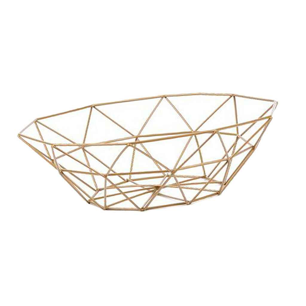 2Pcs Size_S Creative Metal Wire Fruit Snacks Basket Fruit Dish for
