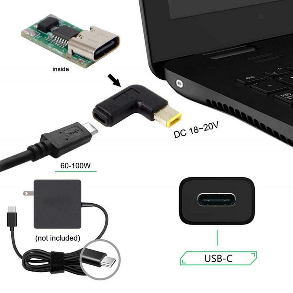 Type C Female To Rectangle 11.0x4.5mm Adapter For   ThinkPad Laptop