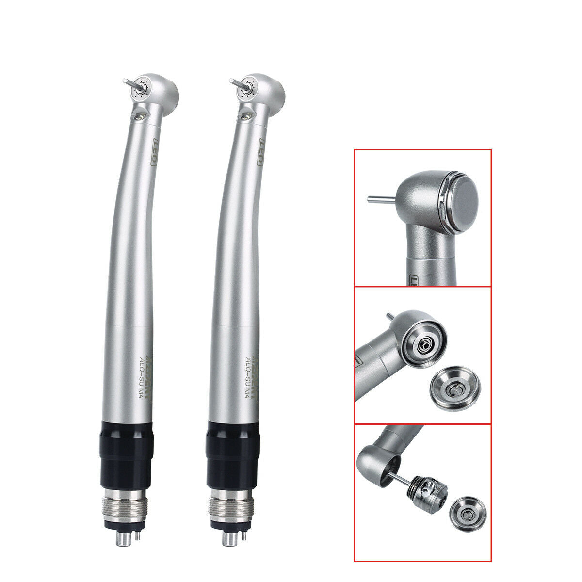 Dental LED E-generator Handpiece 4 Way Spray with Quick Coupler 4Holes AZDENT
