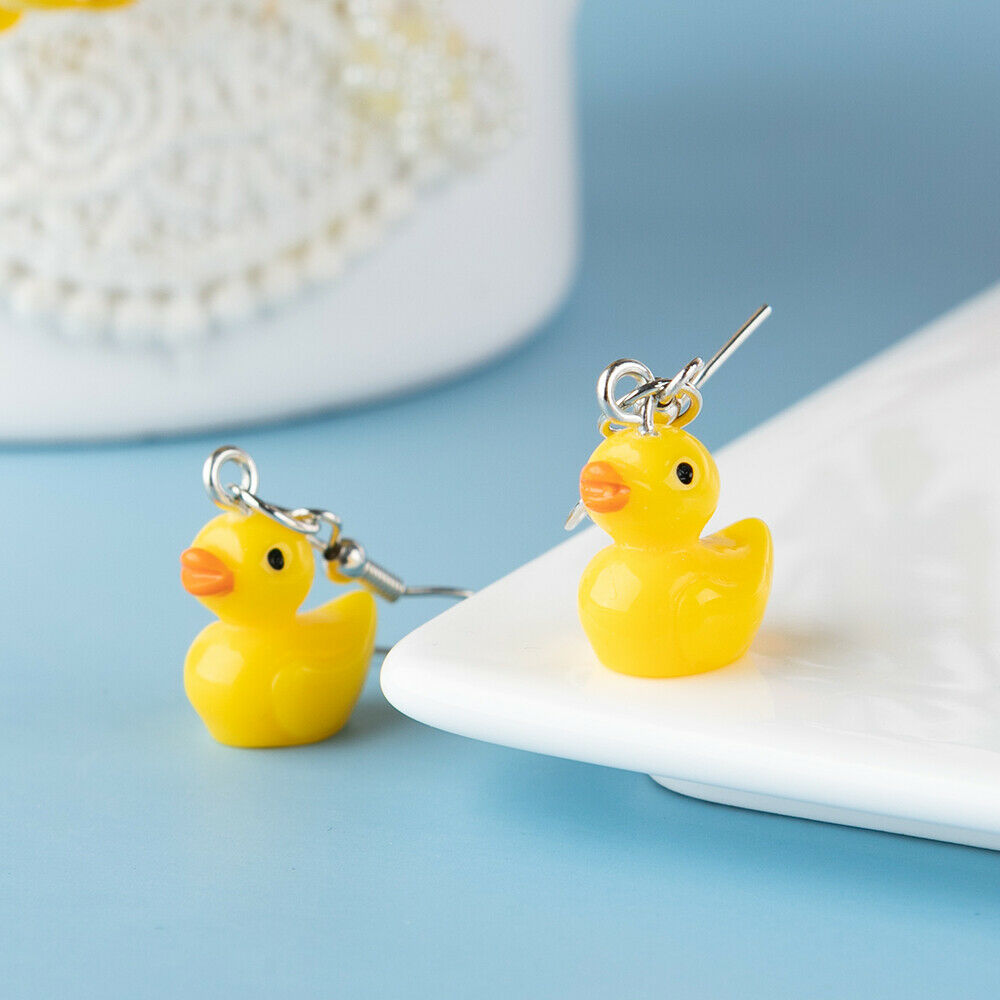 Cute Yellow Plastic Ducky Earring Yellow Duck Earrings Ducky Charms For Women