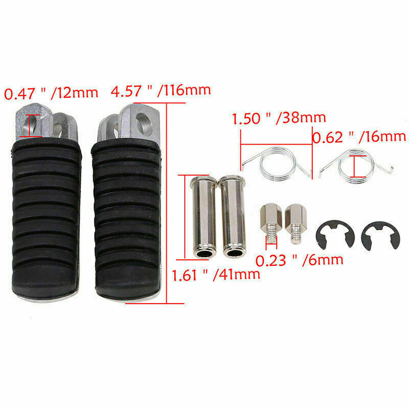 Motorcycle Footrest Pedal Pads Aluminum Fit for Kawasaki Z1000 2003-2006