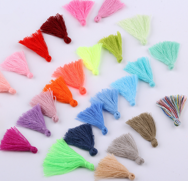 100pcs Cotton Tassels Pendant Trim Craft DIY Making Jewellery Boho Earring 30mm