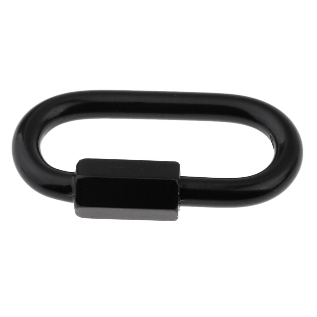 Pack of 4 Carabiners Quick Couplings in D Shape, Chain Links Made of 316