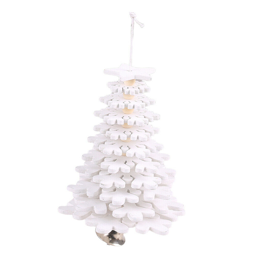 Christmas Tree Hanging Ornament Holiday Tree DIY Crafts Snowflake_White