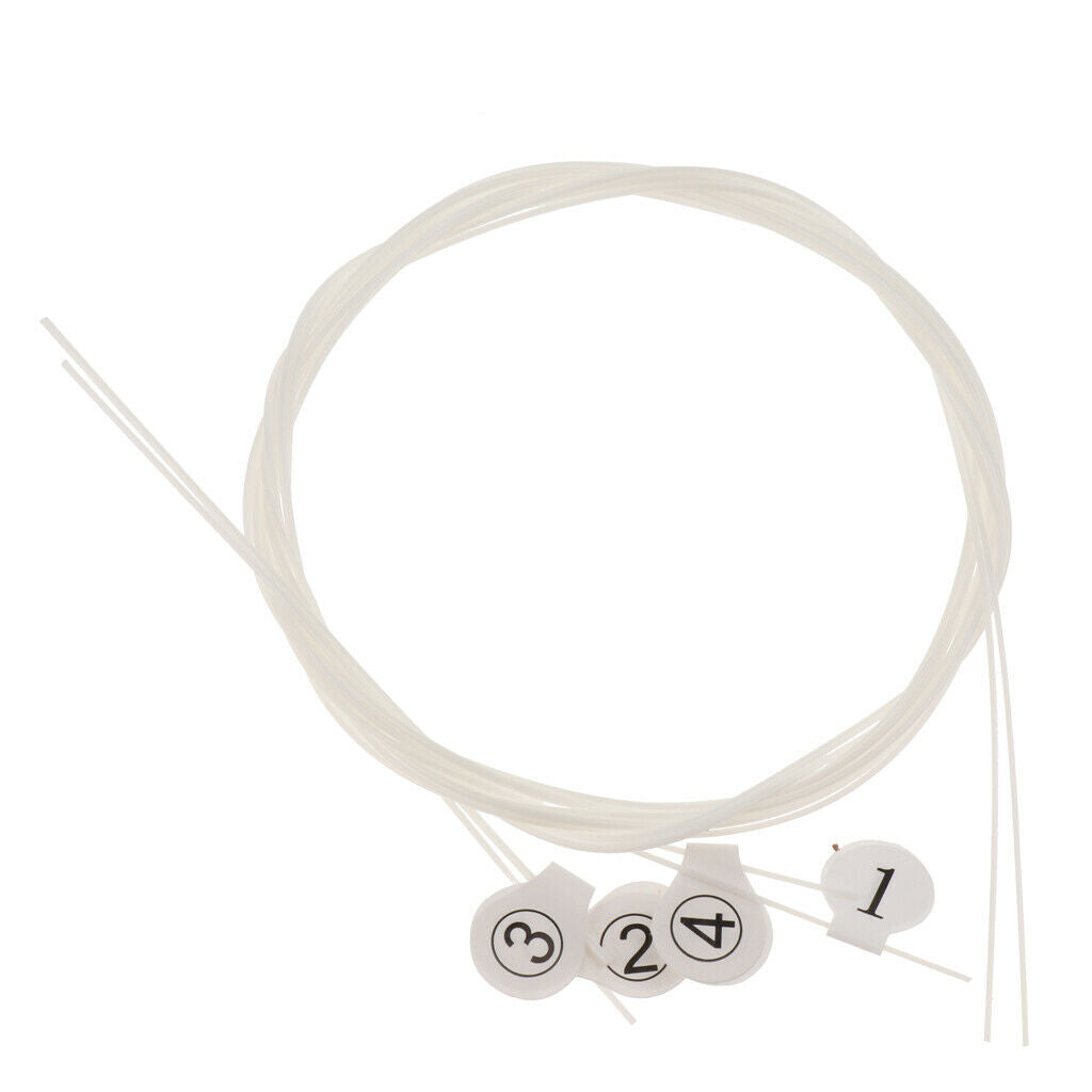2 Sets Nylon Ukuleles Uke String Quick Response, White