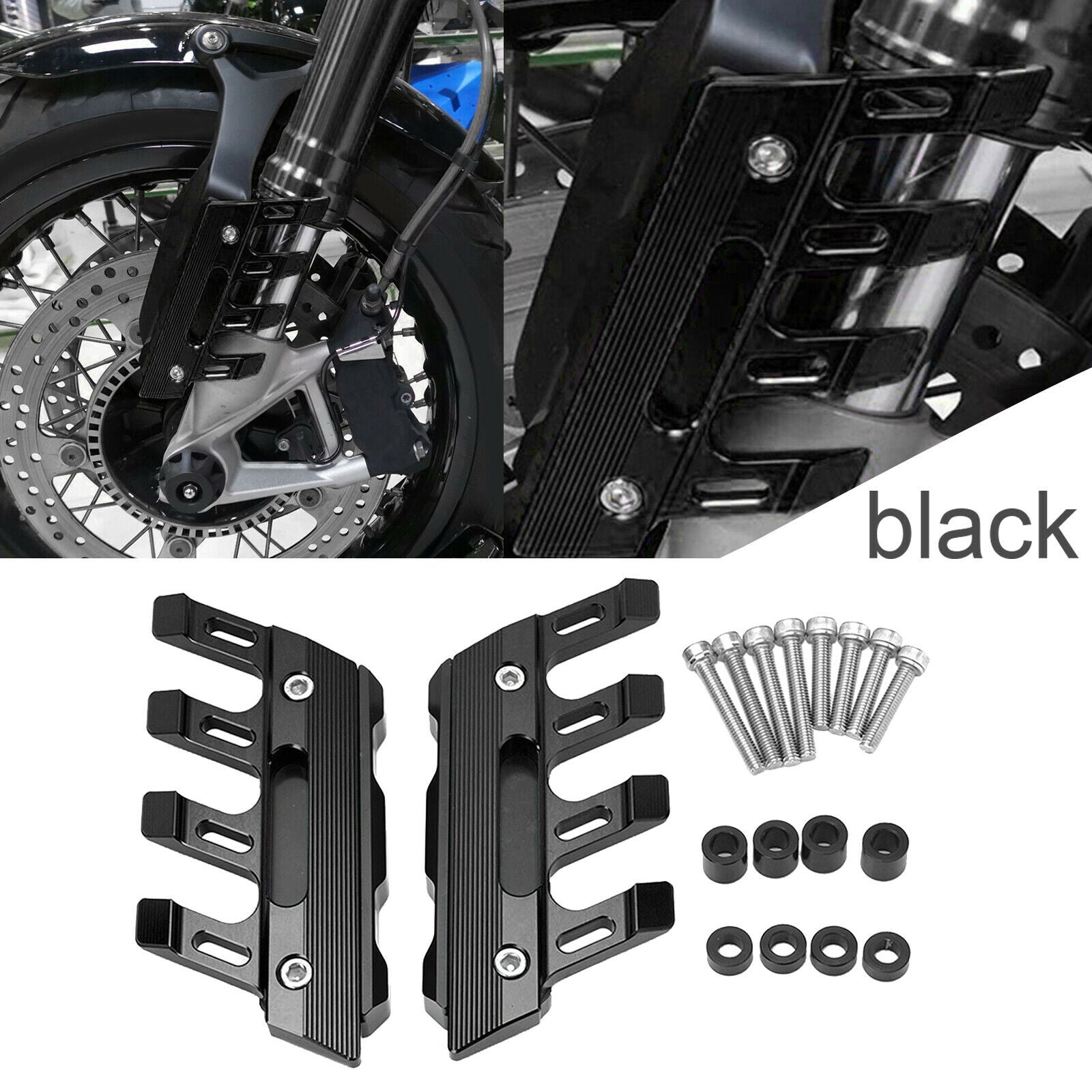 Front Fender Slider Protection Guard Cover For Kawasaki Z750 Z800 Black