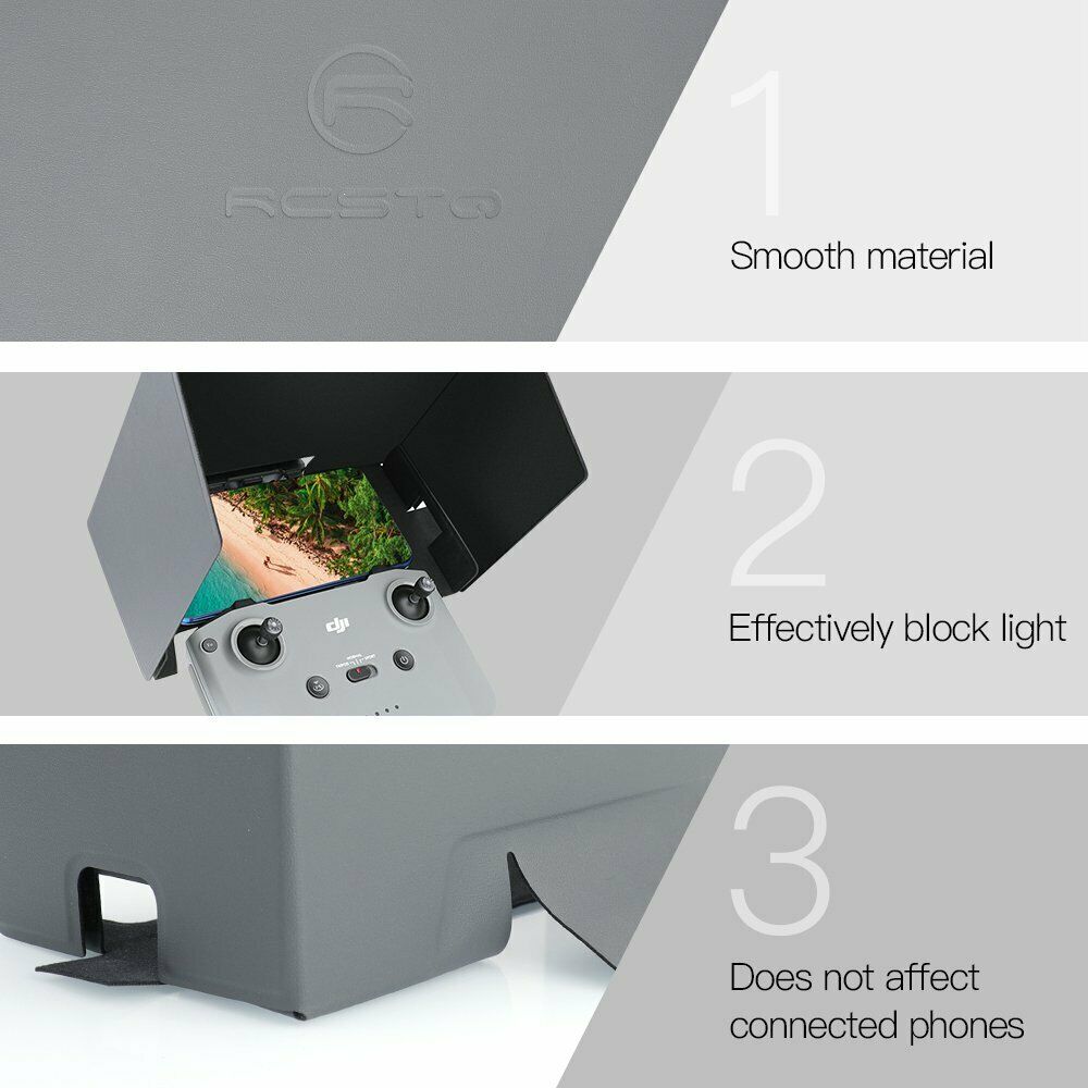 Foldable Phone Sun Shade Hood for DJI Mavic Air 2 Mini 2 Remote Control New Gray