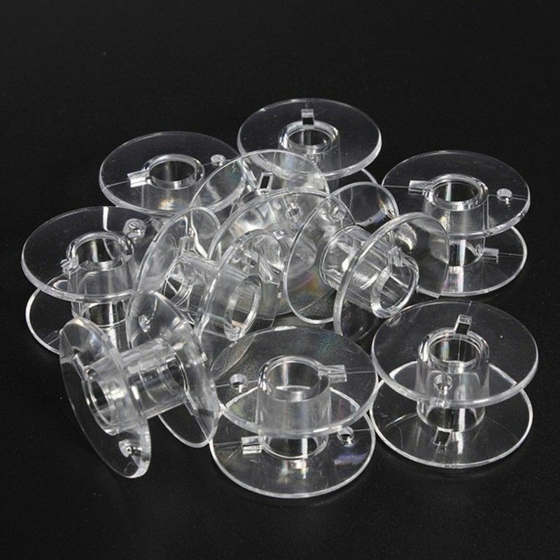 Sewing Machine Accessories 10 X Spool Domestic Plastic Bobbins Plastic