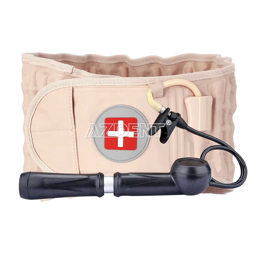 Lumbar Traction Belt Back Brace Support & Extender Belt Unisex Beige Color