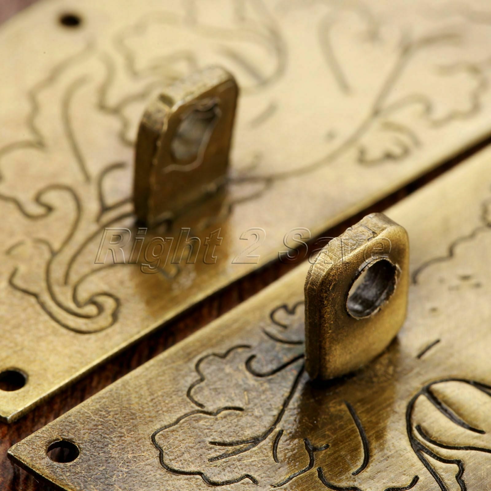 Retro Jewelry Box Latch Catch Hasp 60mm Round Chest Cabinet Clasp Buckle Carved