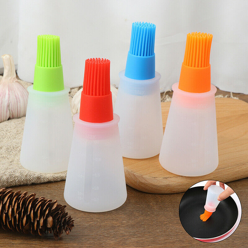 Silicone Oil Bottle with Brush Grill Liquid Oil Pastry Kitchen Baking BBQ.l8