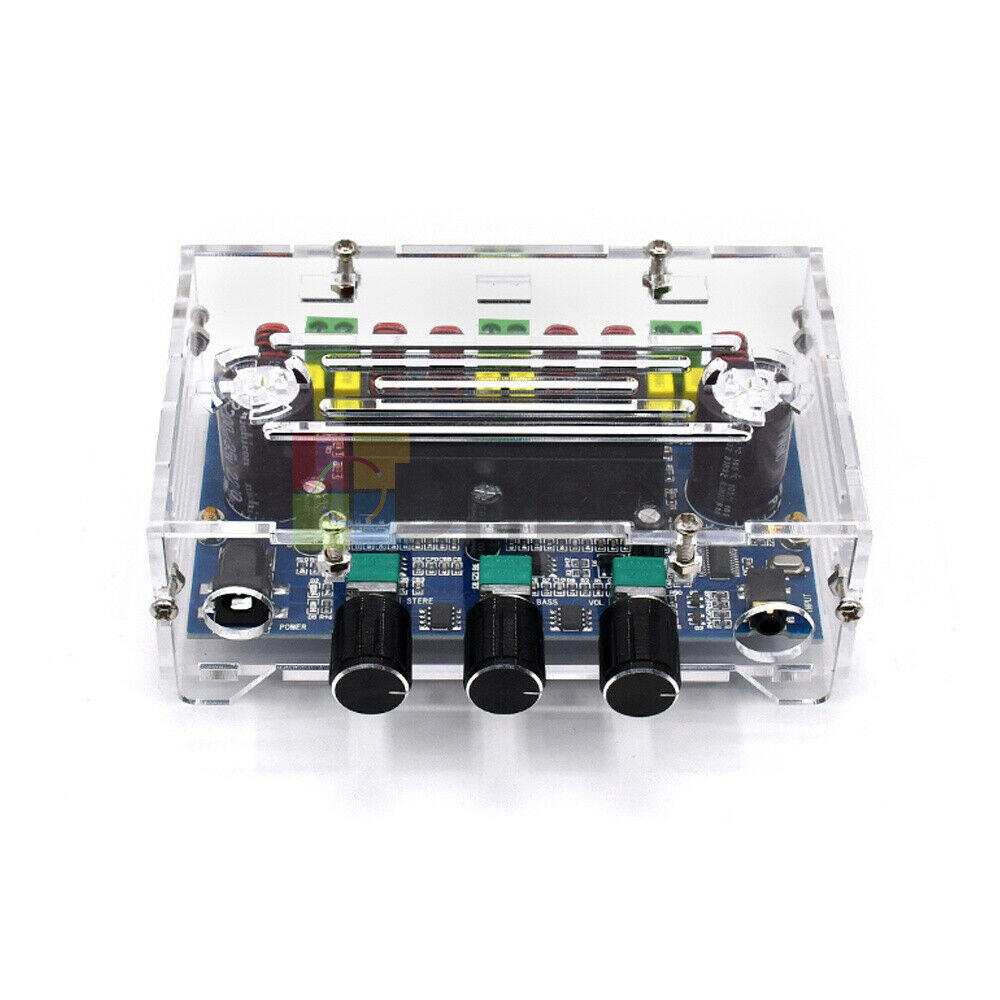 Bluetooth5.0 AUX TPA3116D2 Digital Power Amplifier Board 2.1CH 2*50W+100W + Case
