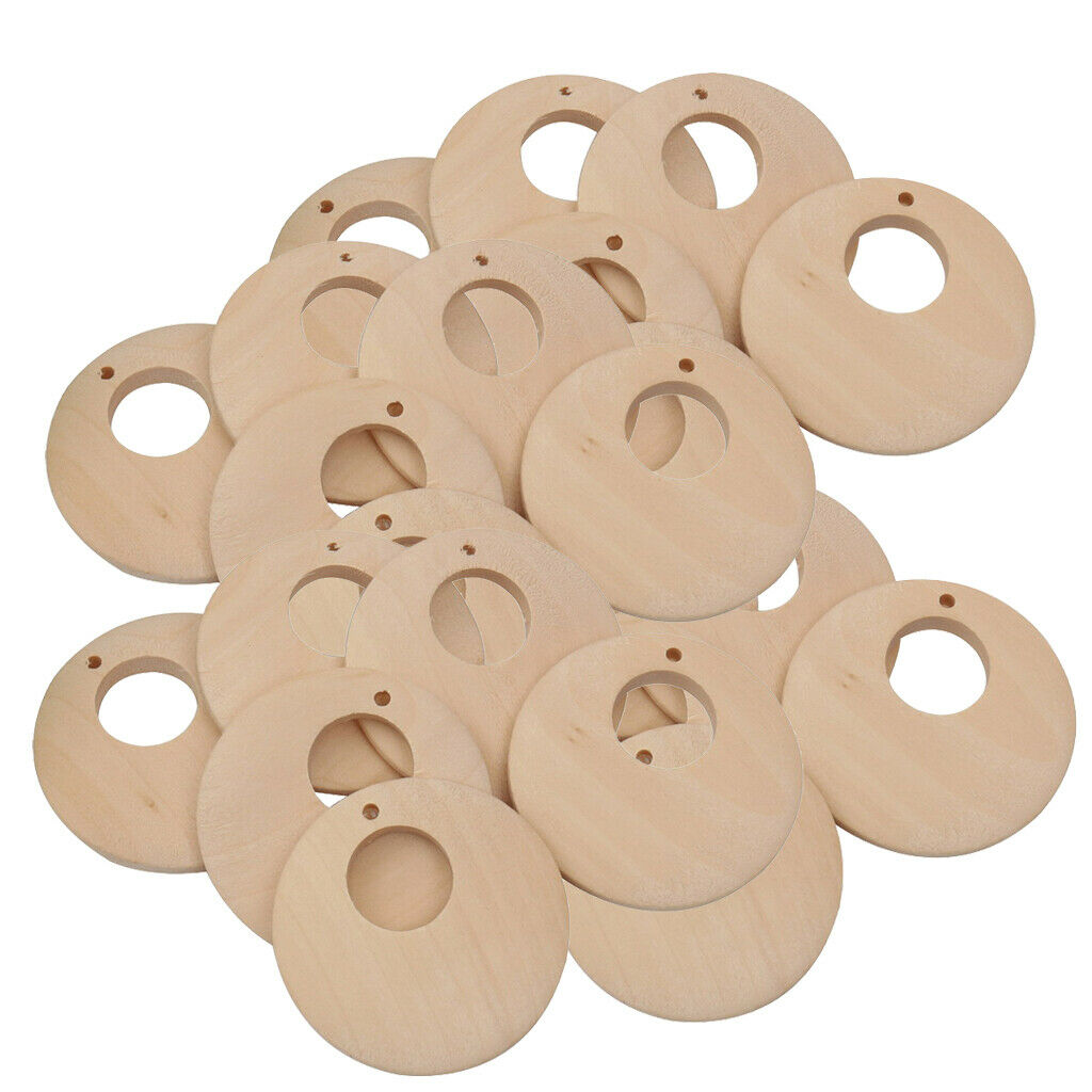 50pcs Wood DIY Pendant Jewelry Making Findings Handmade Baby  Shower
