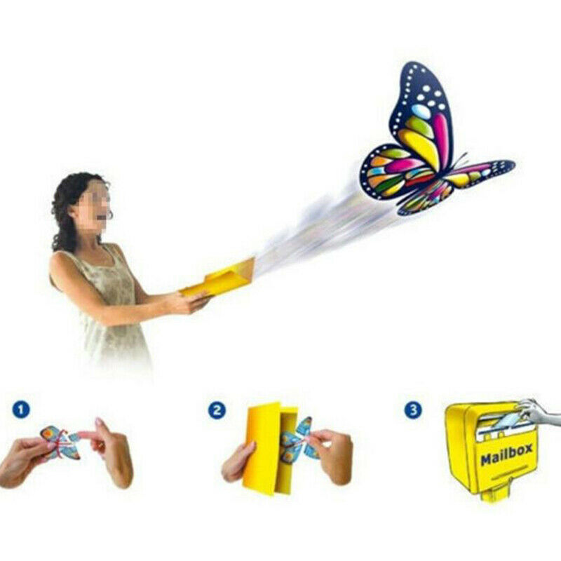 5Pcs Magic Flying Out Butterfly Surprise Magic Props Mystical Trick Toys Lt