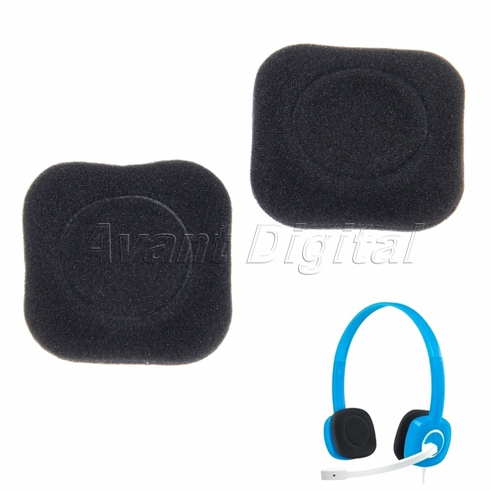 Replace Ear Pads Cushion For Logitech H150 Headphones 1 Pair Replacement Black