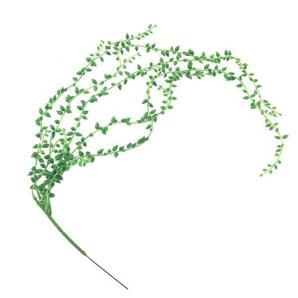 Artificial Hanging String of Pearls Wicker Succulent Plants Supplies A