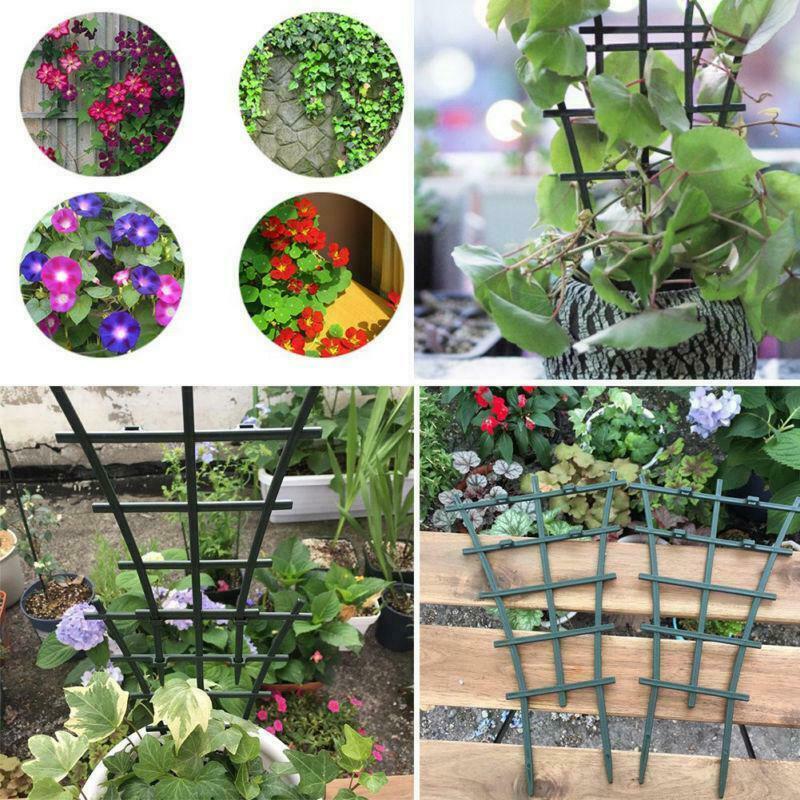 4PCS Garden Mini Climbing Trellis Flower Supports Plant Plastic Stand Hold Hot