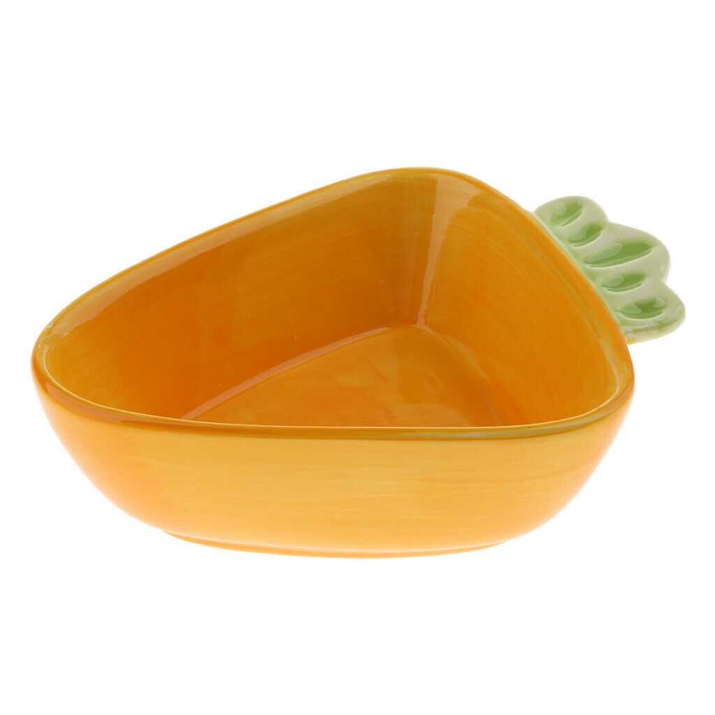 2pcs Guinea Pig Food Bowl Ceramic Small Animal Water Food Dish Big Carrot