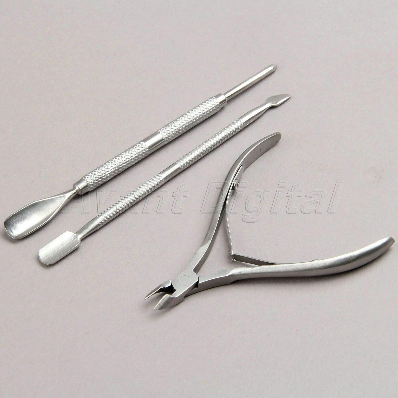 3 in 1 Professional Manicure Nail Clipper Cuticle Rough Dead Skin Remove Scissor
