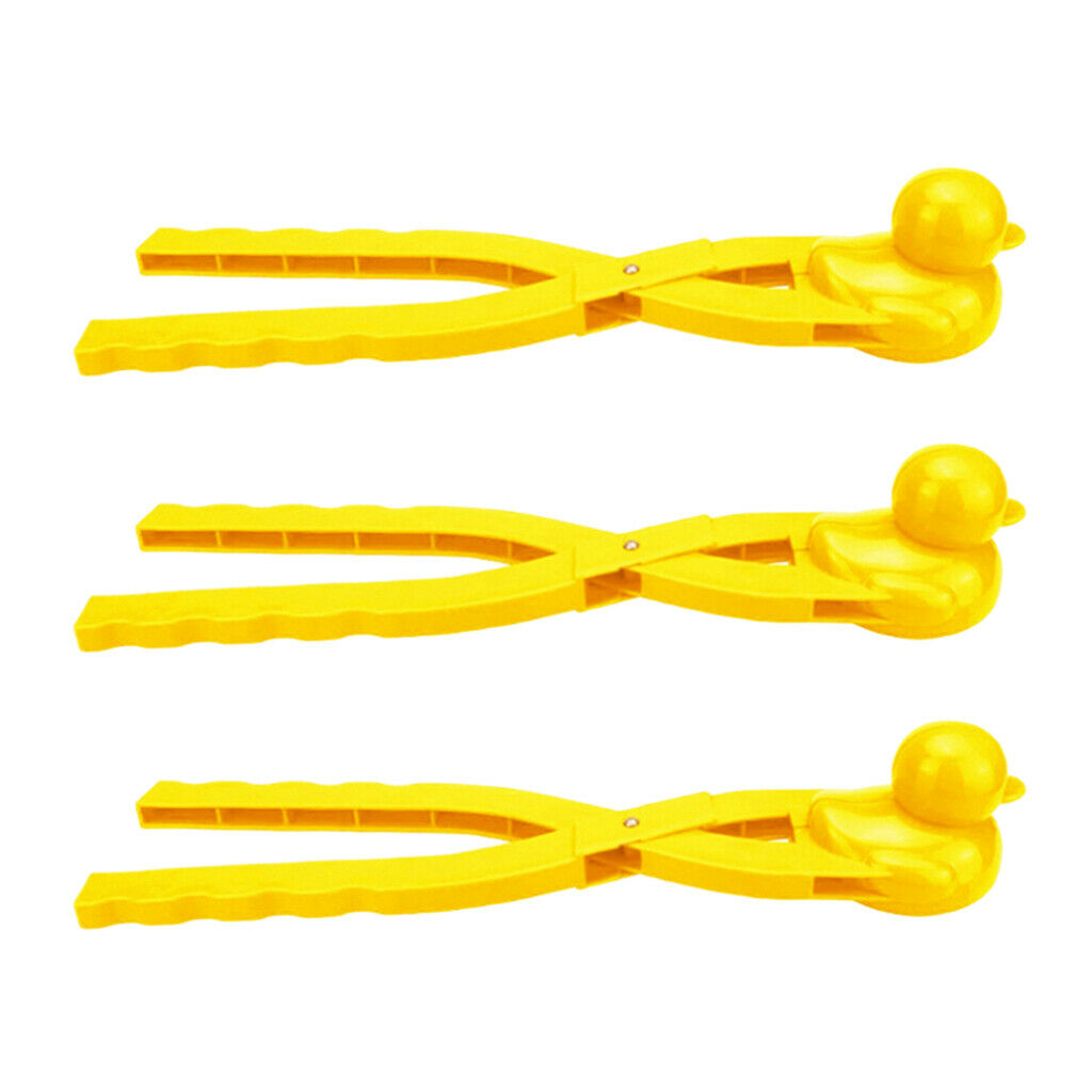Snow Mold Snowball Maker Clip Snow Toys Tool Winter Outdoor Sport Yellow