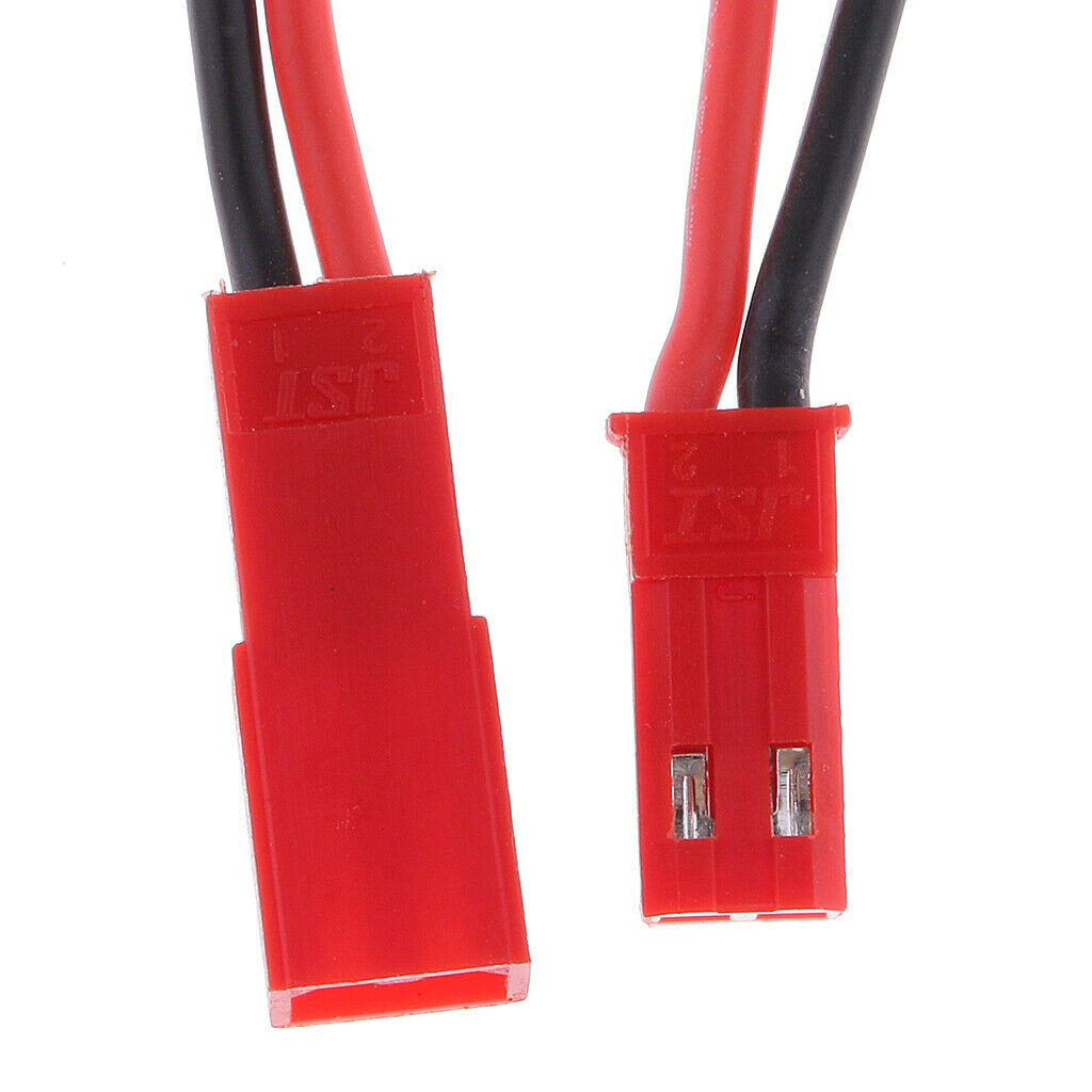 5 Pairs 100mm Jst 2 Pin Plugs with 22awg Wire Male & Female for Rc Li Po