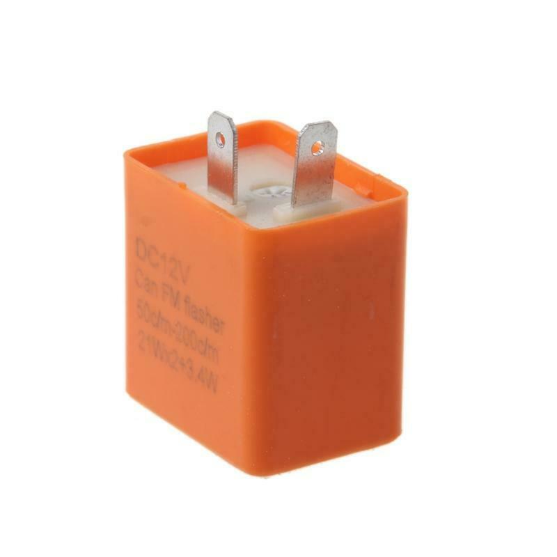 12V 2 Pin Motorcycle Blinker Adjustable LED Flasher Relay Turn Signal Indicator