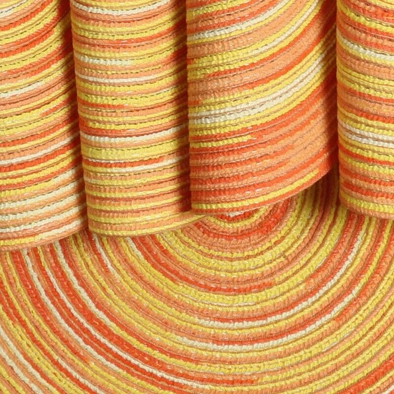 Round Placemats Set of 6 Colorful Braided Placemats for Dining Tables Holiday S6