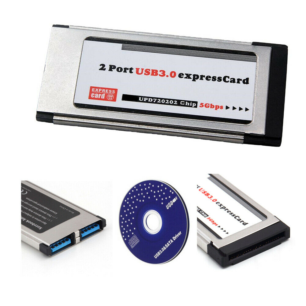 34mm  Card Expresscard to 2 Port USB 3.0 Adapter for Laptop Notebook