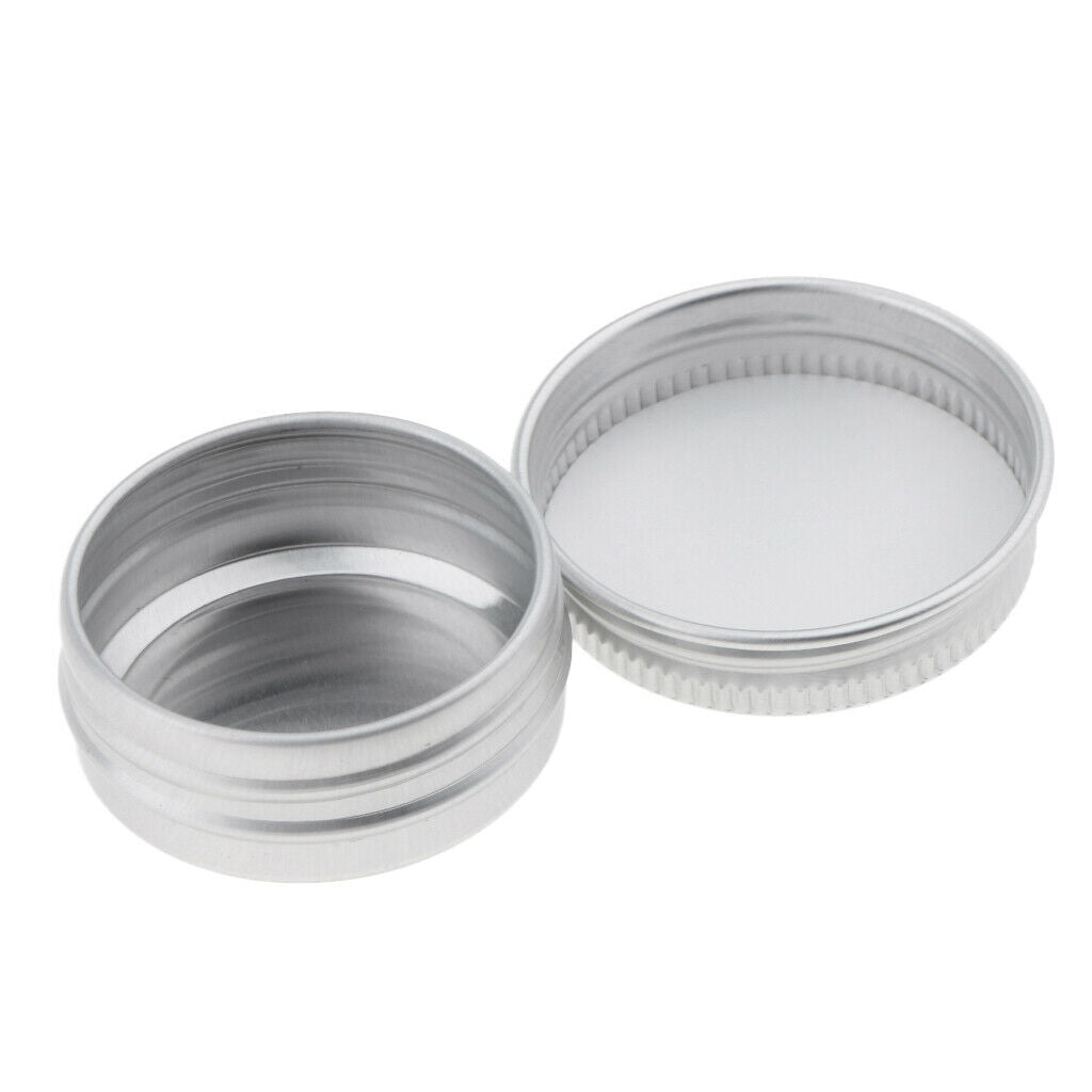 Lots 20 15ml Aluminium Makeup Lip Balm Tins Lotion Candles Powder Beads Jar
