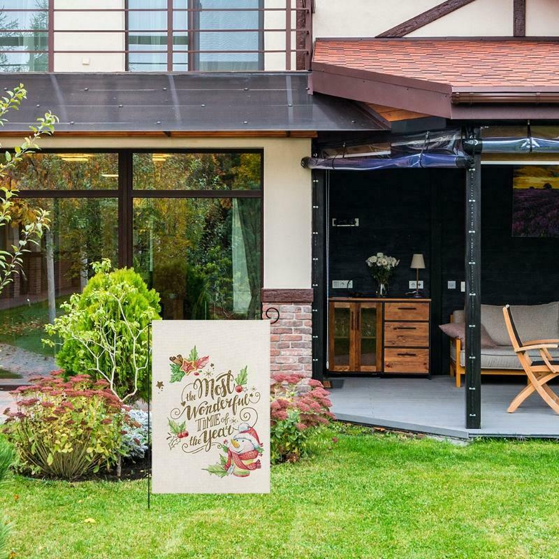 Christmas Garden Flag Most Wonderful Time of the Year Yard Flags Double-Sided
