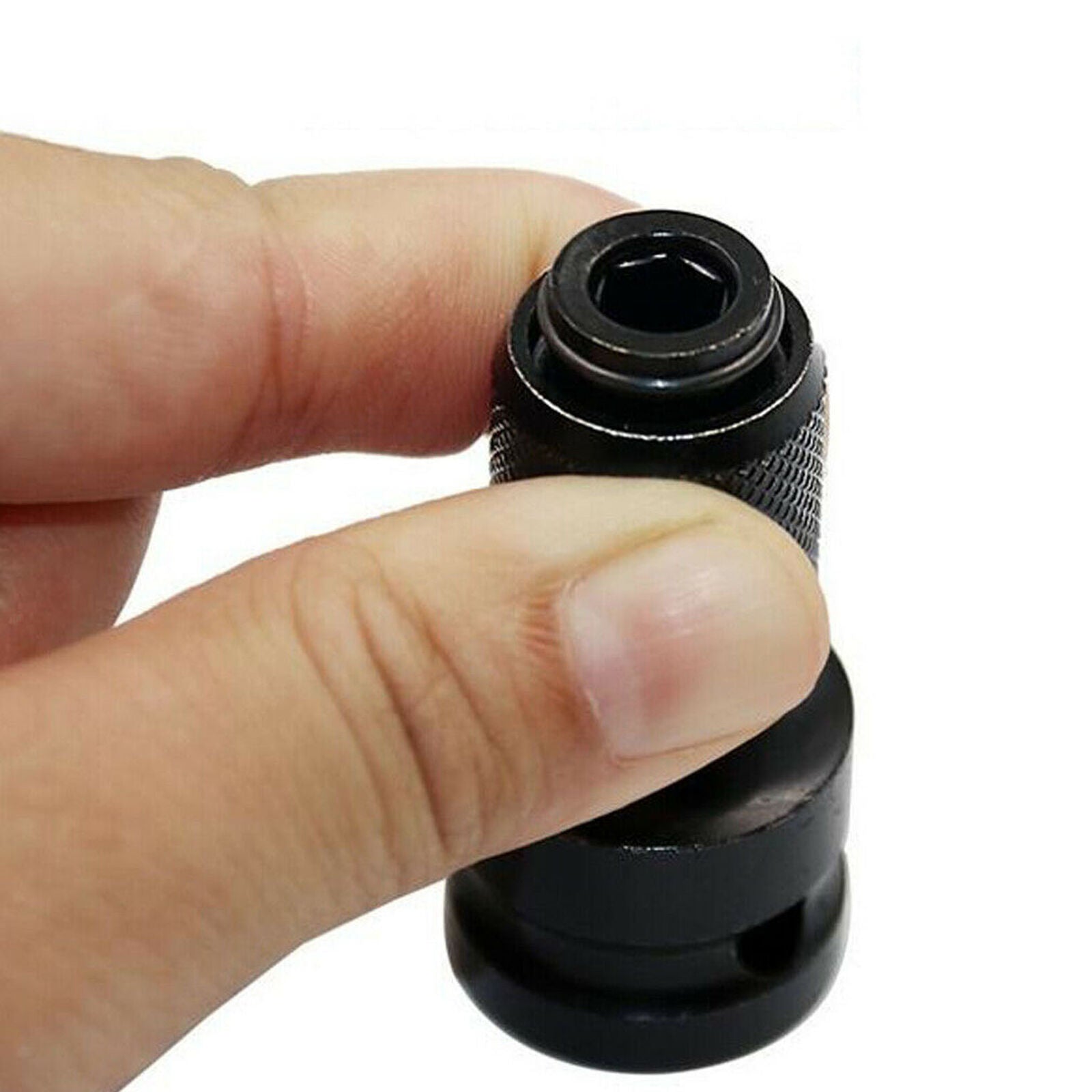 2Pcs 1/2" Drive To 1/4" Socket Adapter Hex Drill Chuck Change For Impact Wrench