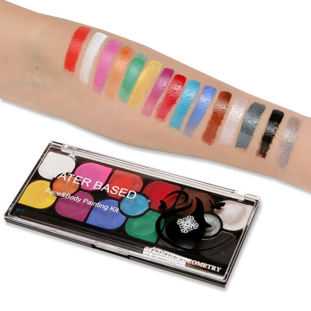 Premium Face Paint Set 15 Colors Painting Kit for Kids & Adults – Body Makeup