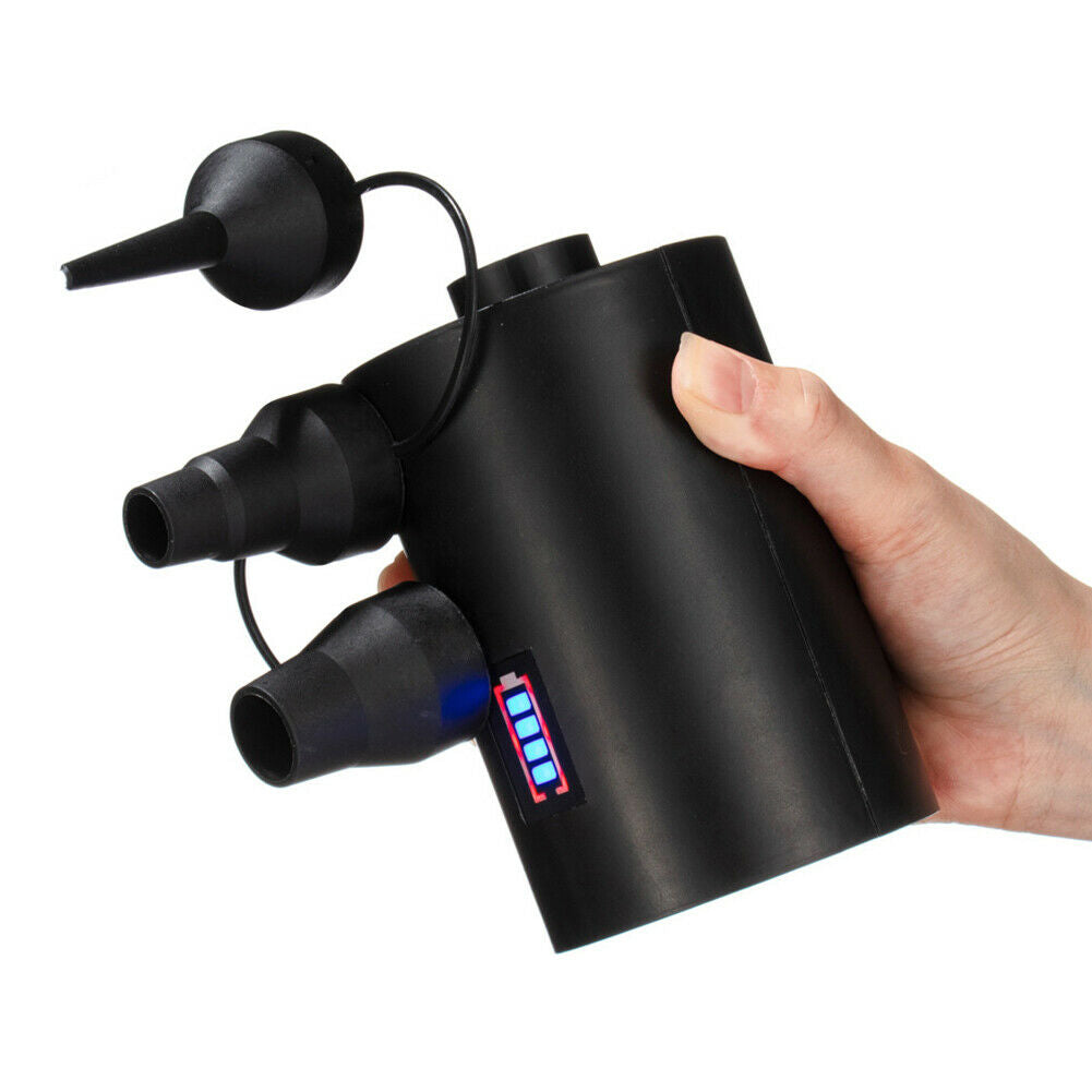 Electric Air Pump 4000mAh Rechargeable Air Compressor for Mattress Boat Pool  @