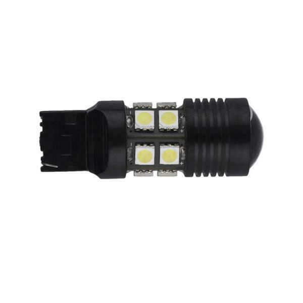 2PCS White T20 10W 7440 5050 12SMD LED Car Brake Tail Light Blubs Lamps