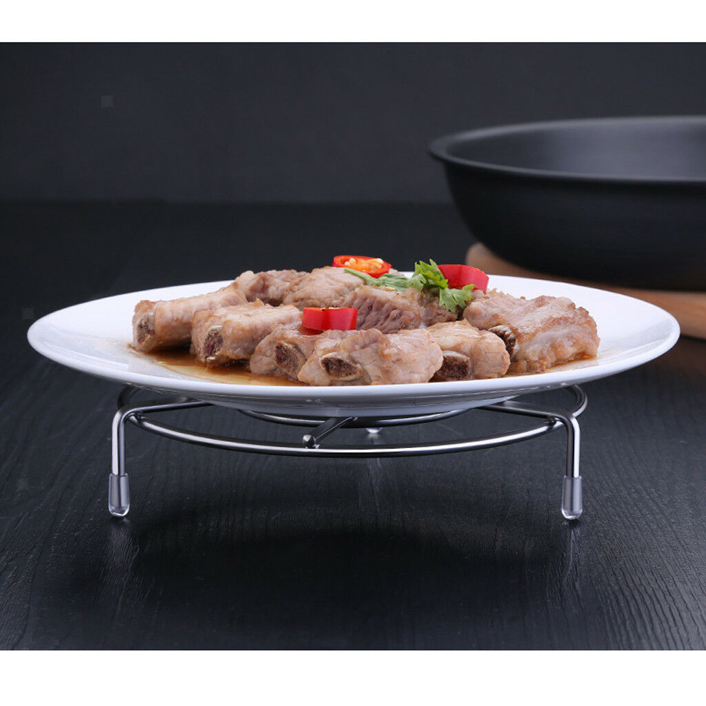 Durable Round Stainless Steam Rack Trivet Food Cooking Holder Pot Stand