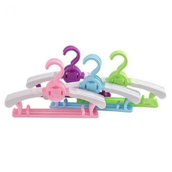 20pcs Kids Hangers Retractable Nursery Hangers Portable Plastic Tool to