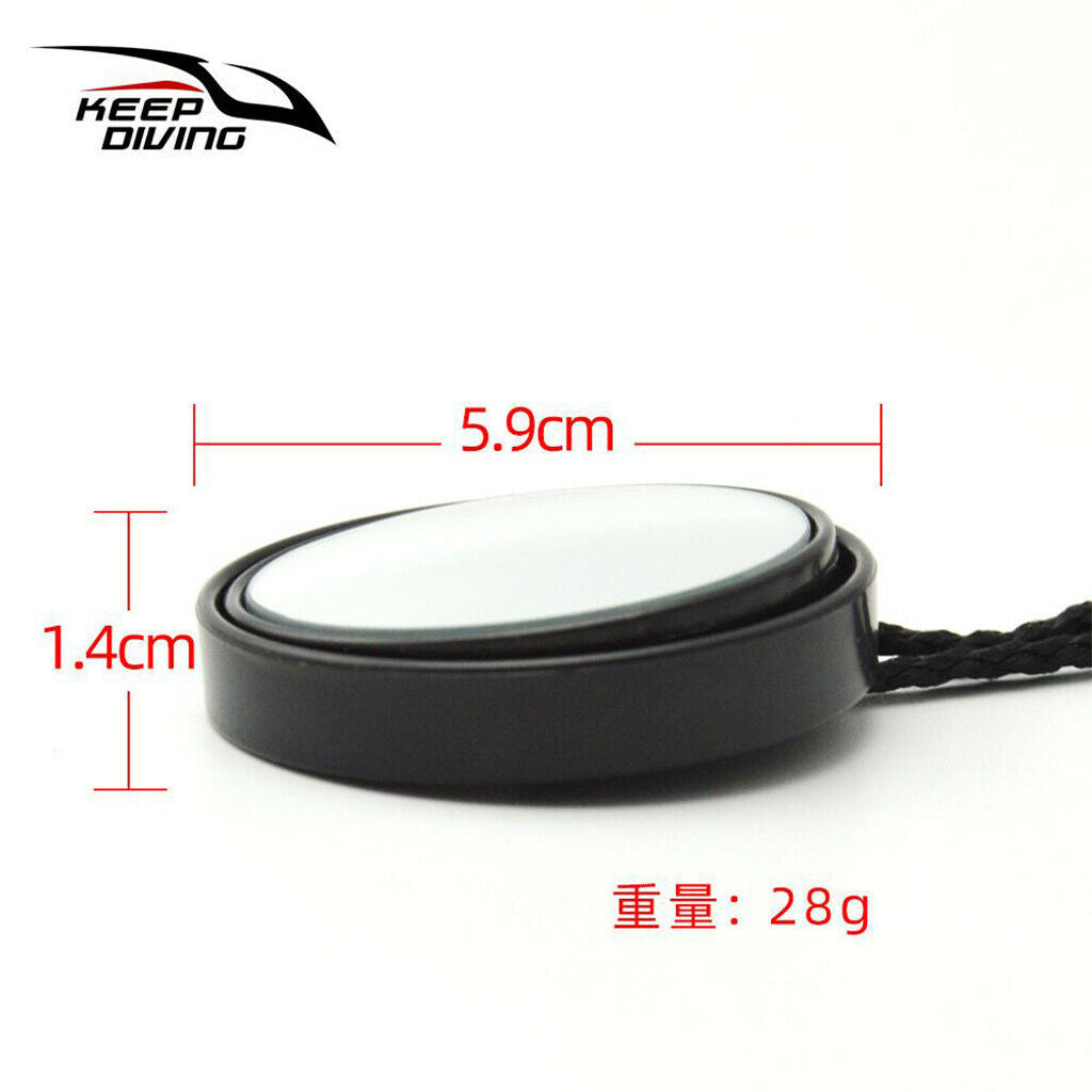 Scuba Diving Diver Rearview Mirror with Lanyard Safety Gear Equipment Black