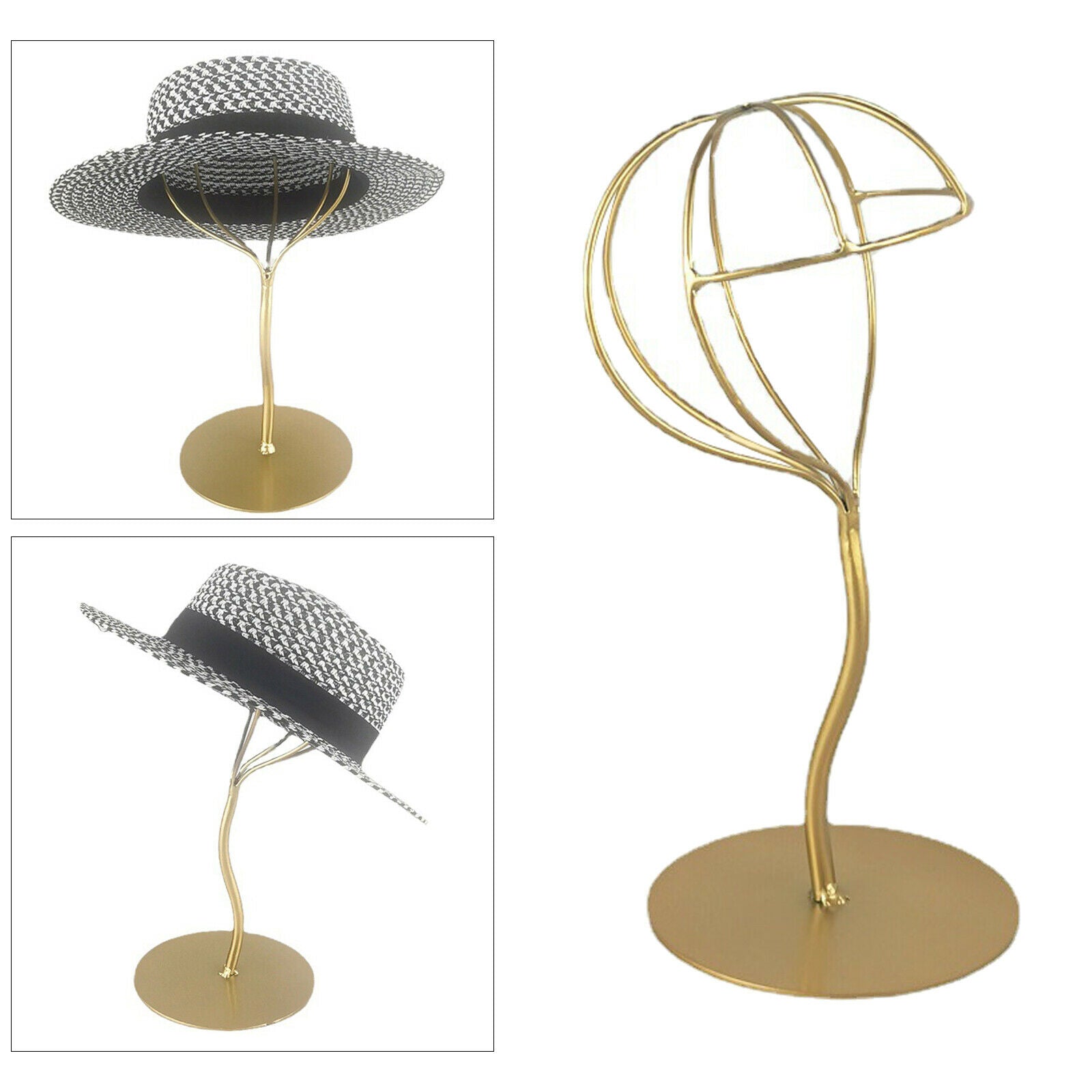 Elegant Hat Holder Wig Fedora Bonnet Toupee Display Stand Rack for Home