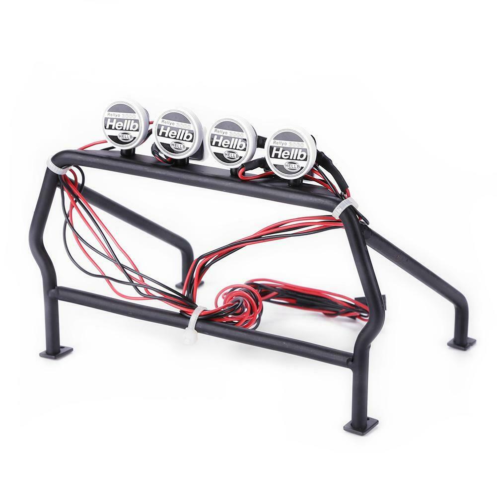 Metal Roll Cages Bucket 6 LED Lights Set for RC4WD 1/10 TF2 Car Accessories @