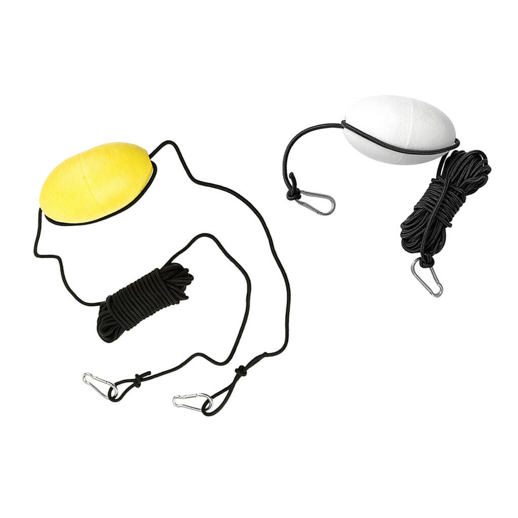 2 Pieces Heavy Duty 30ft/9.1m Kayak Float Drift Anchor Tow Rope Tow Line Throw
