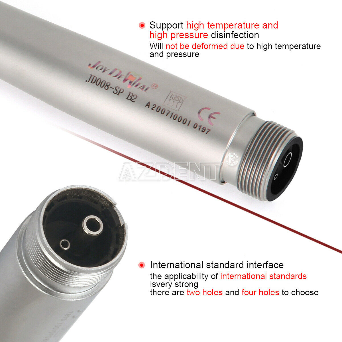 5X Dental E-generator Shadowless Ring LED High Speed ceramic Handpiece B2