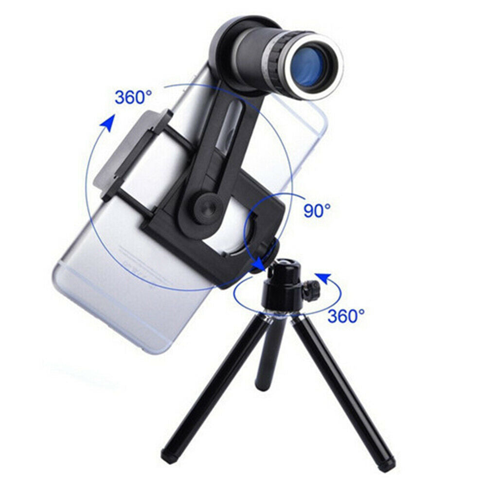 8x Zoom Telescope Telephoto Phone Camera Lens & Tripod Kits for Phone Tablet