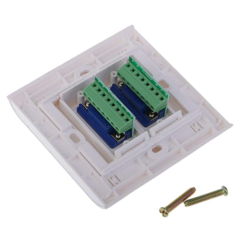 2 Port Outlet 15-Pin Female VGA Wall Plate