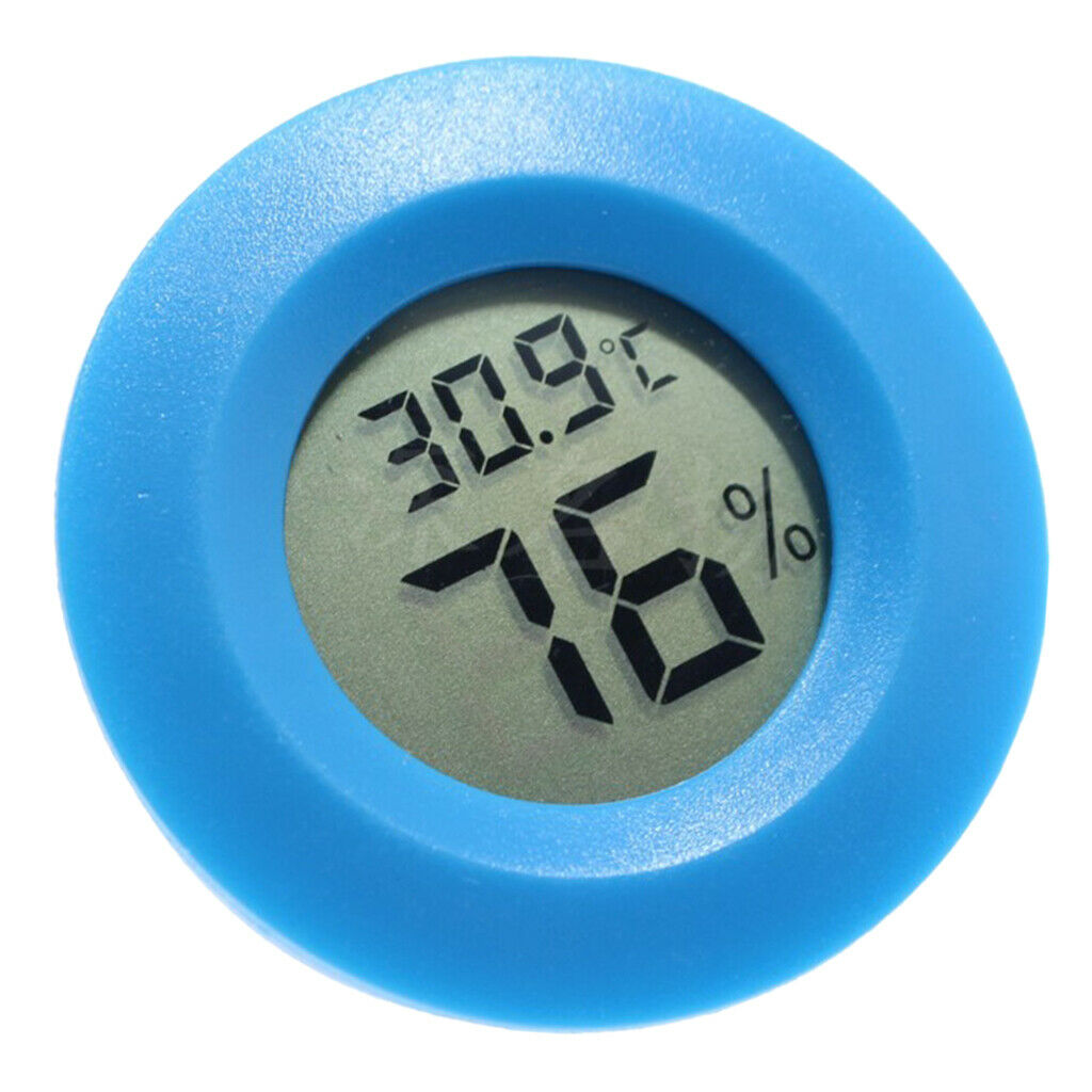 Set of 4 Round Room Thermometer Humidity Hygrometer Reptile Tank Terrariums
