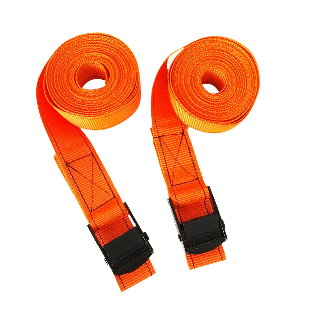 4Pcs Roof Rack Surfboard/Kayak/ Tie-down Straps Belt 25mmx5m with Cam Buckle
