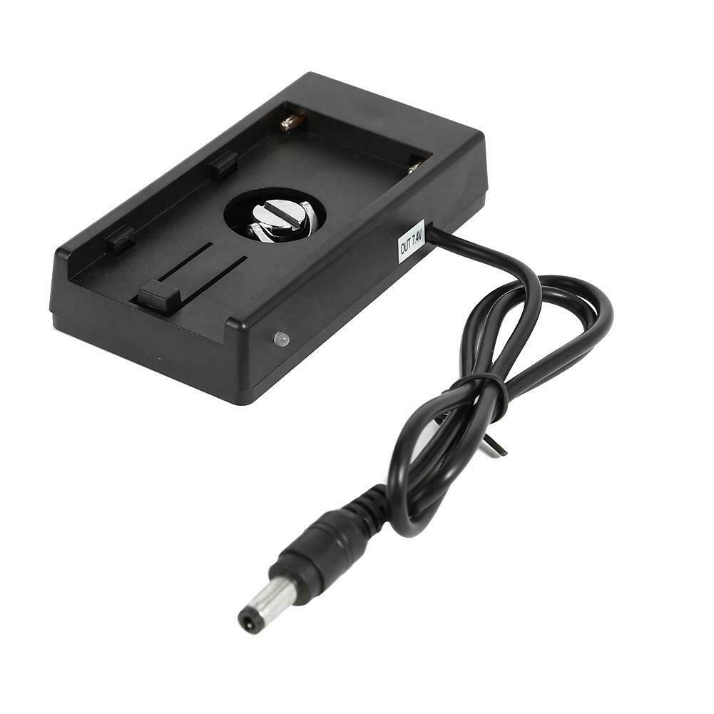 Battery Adapter Buckle Plate w/7.4V DC5.5 2.1mm Plug for Sony NP-F Series @