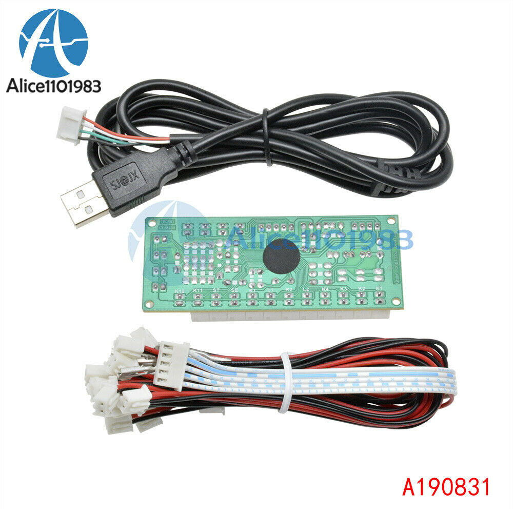 No Delay Arcade USB Encoder To PC 5Pin Joystick For MAME + Push Buttons Cable