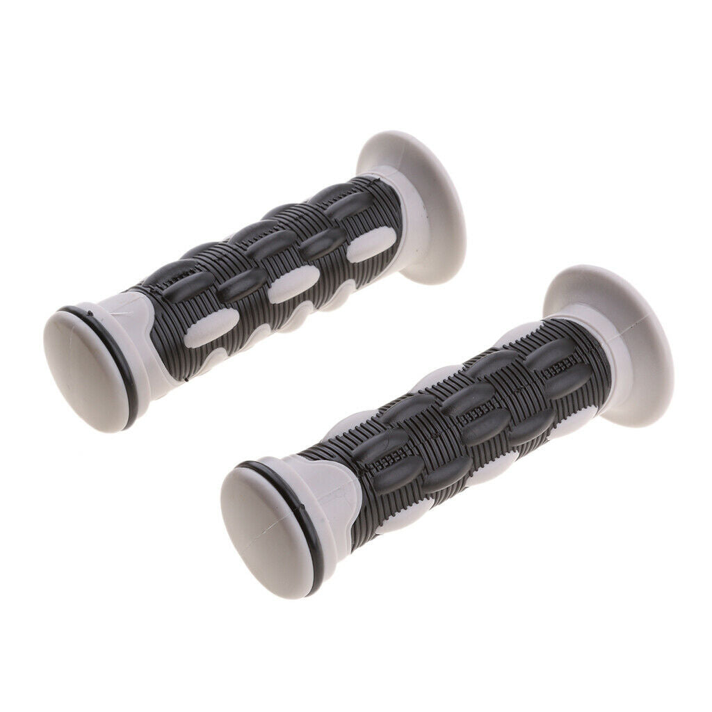 1 Pair 22mm Motorcycle Handlebar Rubber Gel Hand Grip Universal Black