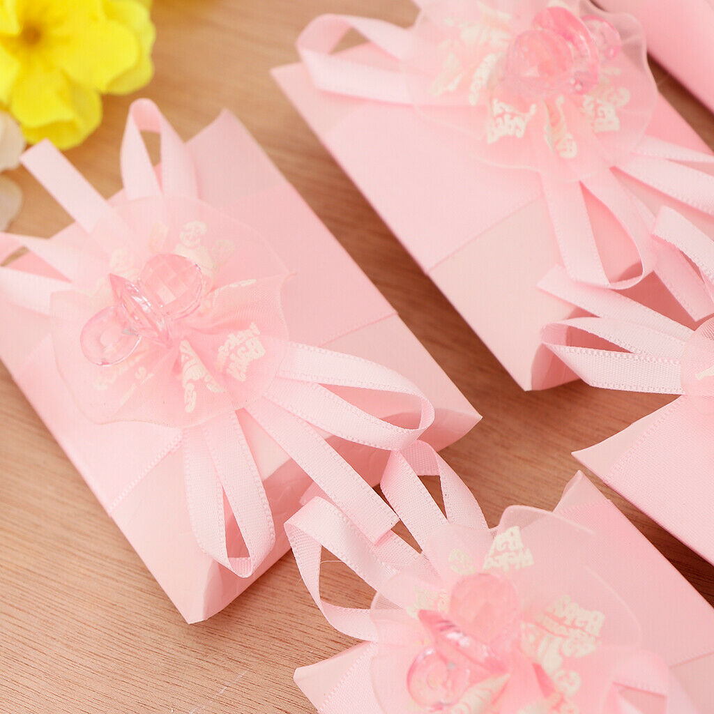 6pcs Flower Pillow Candy Gift Boxes Wedding Birthday Party Favors Pink
