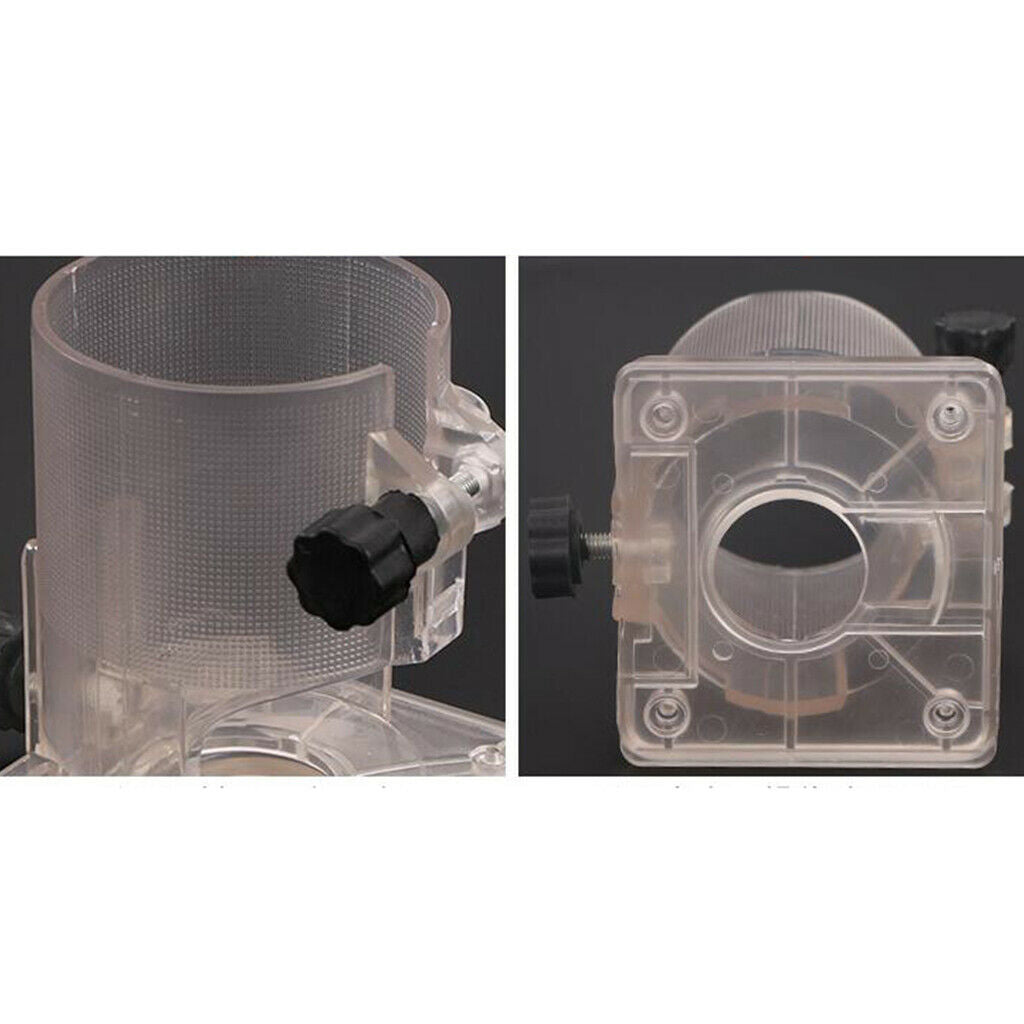 2 lot Trimmer Router Transparent Base Trimming Protective Plastic Base Knobs